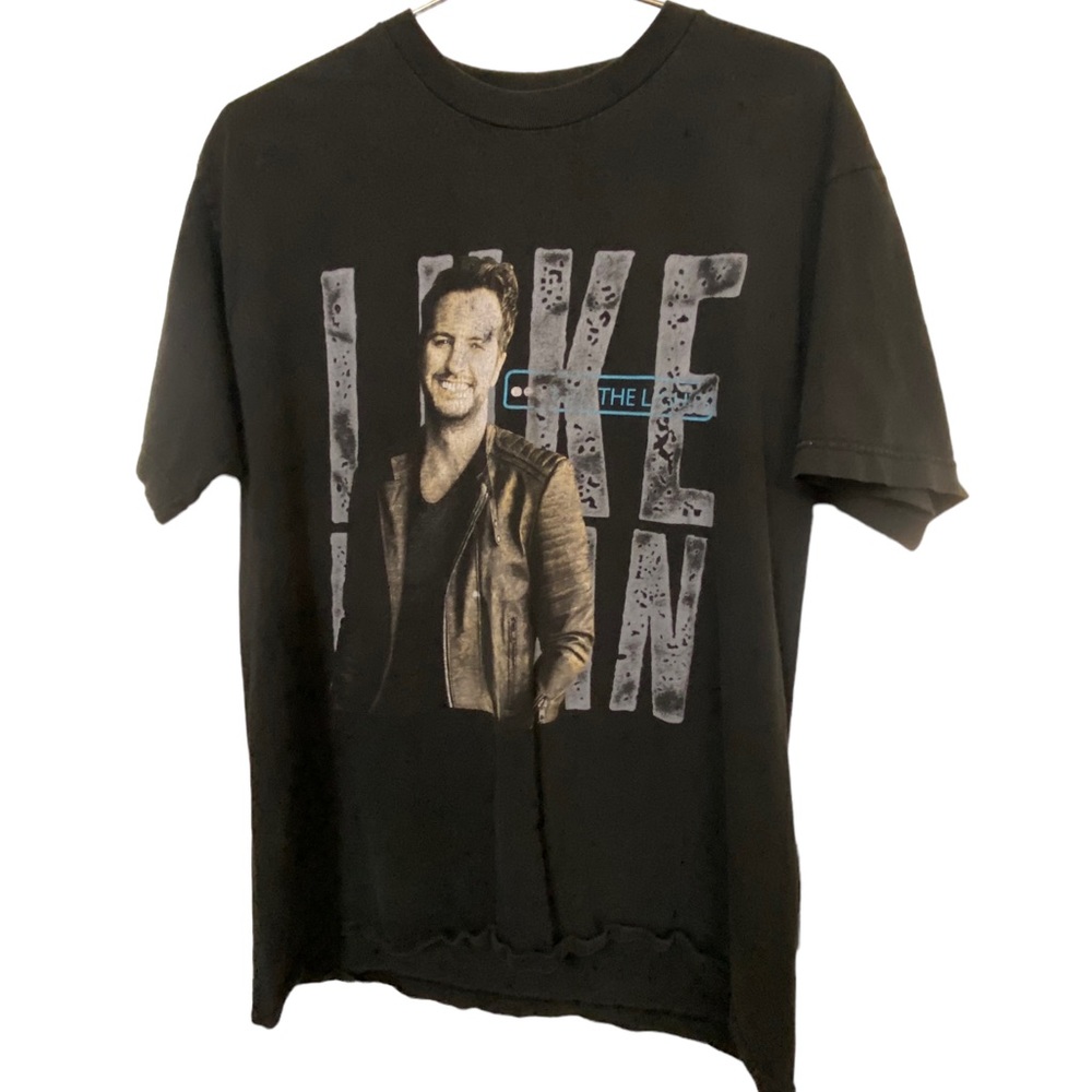 Retro Luke Bryan Country Jack Daniels Whiskey Men’s L T-Shirt Aged Tour Concert